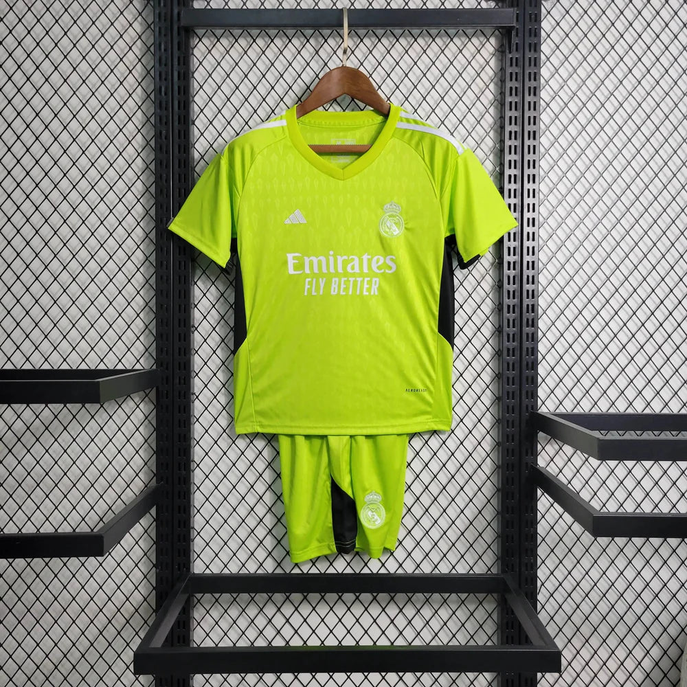 Real Madrid 23/24 Goalkeeper Green Jersey Kids