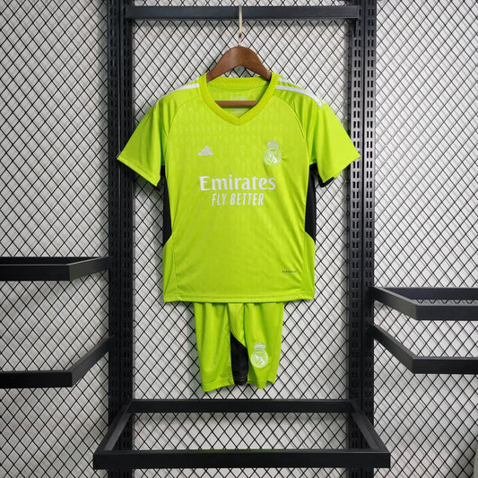 Real Madrid 23/24 Goalkeeper Green Jersey Kids